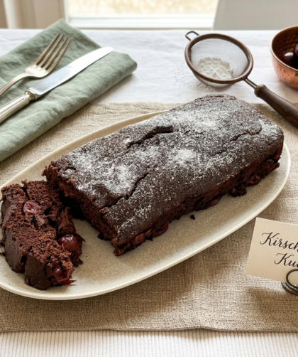 Saftiger Schoko-Kirschkuchen ohne Mehl und Zucker