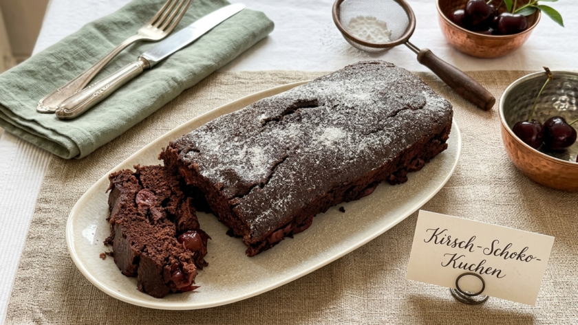 Saftiger Schoko-Kirschkuchen ohne Mehl und Zucker